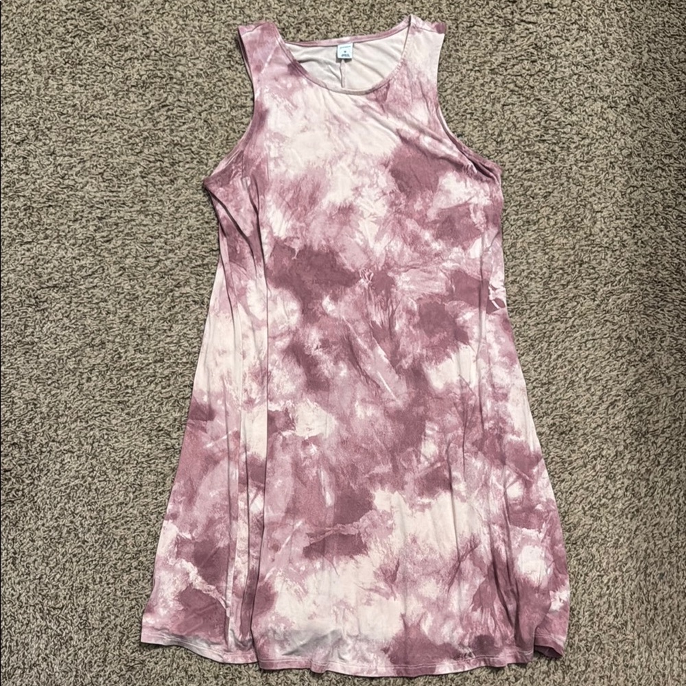 Old Navy Mauve Tie-Dye Mini Dress